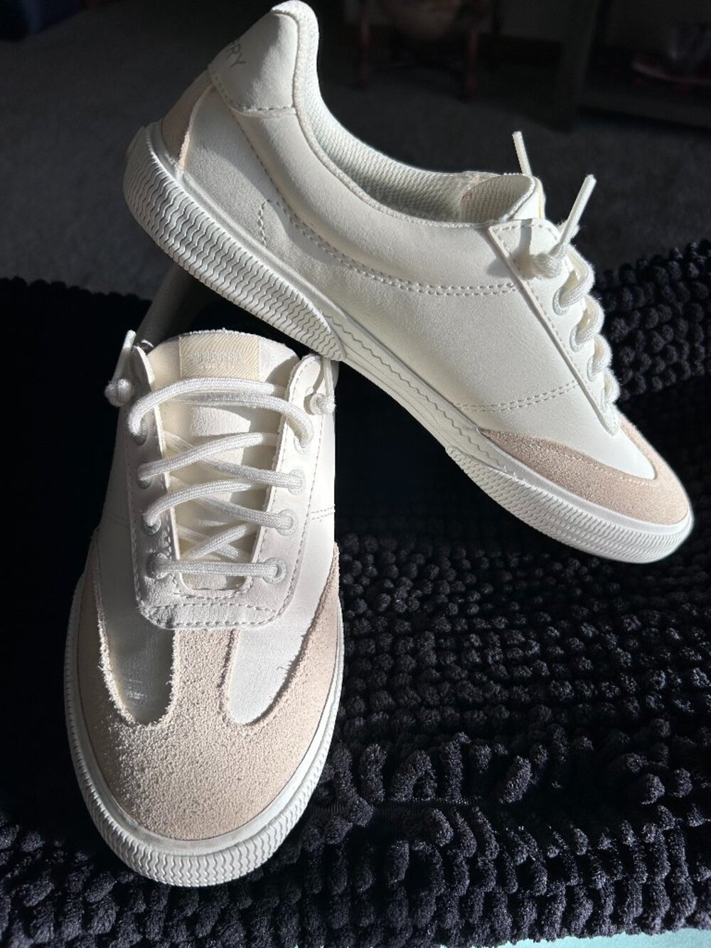 Women's Sperry Topsider Sneakers in Beige & White — Size 8